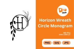 Horizon Wreath Circle Monogram Product Image 1