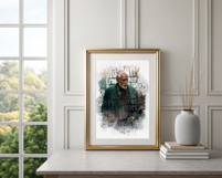 Typography Portrait Watercolor Art photo Effect Product Image 6