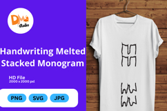Handwriting Melted Stacked Monogram Product Image 1