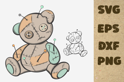 Voodoo Doll SVG Funny Halloween Curse Evil Doll PNG JPG Cut Product Image 1