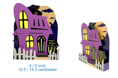 Haunted House Halloween Pop up Card SVG Template Product Image 2