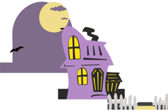 Haunted House Halloween Pop up Card SVG Template Product Image 3