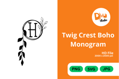 Twig Crest Boho Monogram Product Image 1