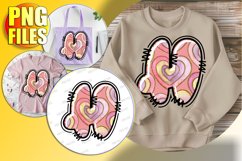 H Doodle Letter Valentine Joyful Festive Design! Product Image 1
