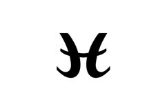 H Logo design Product Image 1