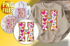 H Doodle Letter Valentine Bright Playful Charm! Product Image 1