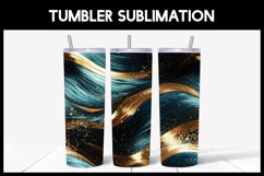 Green Abstract Glitter Tumbler Sublimation Seamless Tumbler Product Image 1