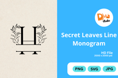 Secret Leaves Line Monogram Product Image 1