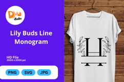 Lily Buds Line Monogram Product Image 1