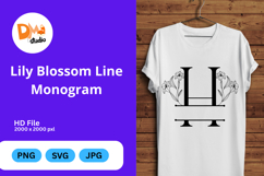 Lily Blossom Line Monogram Product Image 1