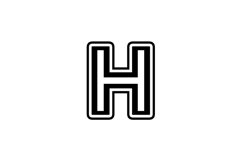 H Logo design Product Image 1