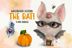 Halloween Cute But PNG Clipart | Watercolor illustration Product Image 1
