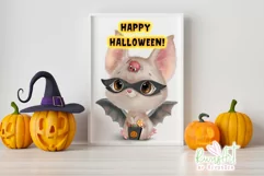 Halloween Cute But PNG Clipart | Watercolor illustration Product Image 2