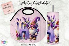 Alphabet Lunch Bag | Cute Gnome Lunch Bag | Monogram Tumbler Product Image 1