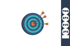 Target with three arrows hitting bullseye in blue and orange Product Image 1