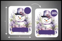 Christmas Money Card Template PNG I Snowman Card Holders Product Image 2