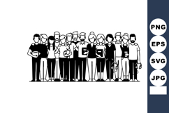 Diverse group of people standing together in unity teamwork Product Image 1