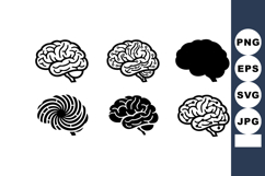 Brain icons set with different styles and perspectives simpl Product Image 1