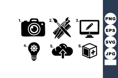 Creative design tools camera paintbrushes computer monitor l Product Image 1