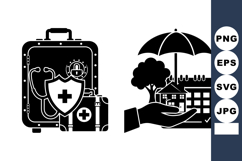 Medical Insurance Protection SVG Clipart Bundle Product Image 1