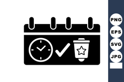 Minimalist Daily Planner Icon Vector Set for Organization Product Image 1