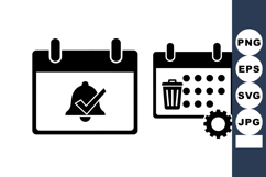 Minimalist Calendar Icon Vector Set for UI Design Product Image 1