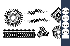 Ethnic Tribal Geometric Vector Clipart Bundle Product Image 1