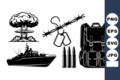 Military Tactical Vector Clipart Pack for Design Projects Product Image 1