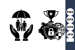Insurance Protection Icon Set For Business Use Product Image 1