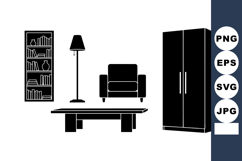 Minimalist Vector Furniture Icon Set For Home Design Product Image 1