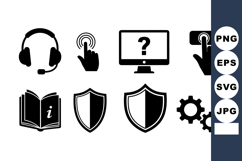 Customer Support Icon SVG Bundle For Tech Projects Product Image 1