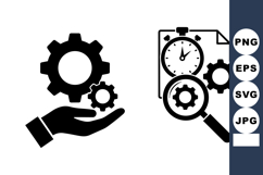 Technical Gear Hand And Time Management Svg Bundle Product Image 1