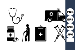 Medical Healthcare Vector Icon Set For Digital Use Product Image 1