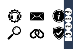 Monochrome UI Icon Vector Set for Web Design Product Image 1