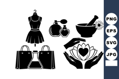 Wellness Lifestyle Vector Clipart Set for Spa and Beauty Product Image 1