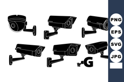 Security Camera Surveillance Vector Clipart Set Product Image 1