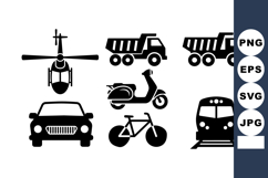 Minimalist Black Transport Vector Icon Bundle Product Image 1