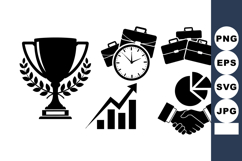 Business Achievement Icon Set for Corporate Presentations Product Image 1
