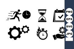 Time Management Icon Set For Business Workflow Product Image 1