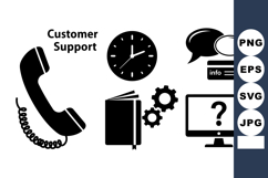Customer Support Icon Set For Business Communication Product Image 1