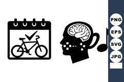 Mental Health And Music Vector Icon Set For Wellness Product Image 1