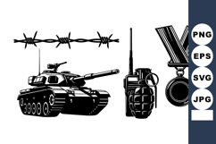 Military Tactical Vector Clipart Bundle for Crafts Product Image 1