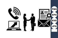 Business Communication Icon Set for Corporate Use Product Image 1