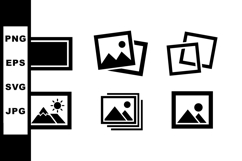 Minimal Black and White Photo Icon Set Product Image 1