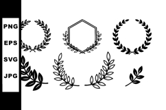 Laurel Wreath Collection Black Vector Designs Product Image 1