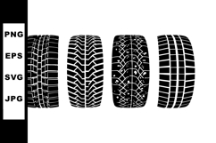 Tire Tread Patterns Vector Illustration Set for Vehicles Product Image 1