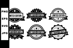 Limited Edition Badge Set with Stars and Ribbon Banners Product Image 1
