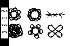 Barbed Wire Vector Collection for Design &amp; Security Product Image 1