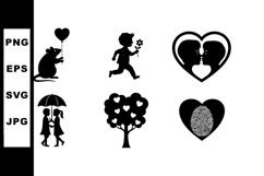 Romantic Love Symbols Vector Collection Product Image 1