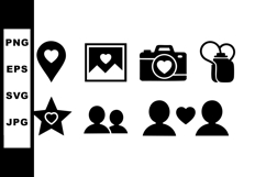 Love and Heart Icons Set for Social Media and Communication Product Image 1